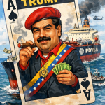 Ilustrasi Moduro melawan Trump
