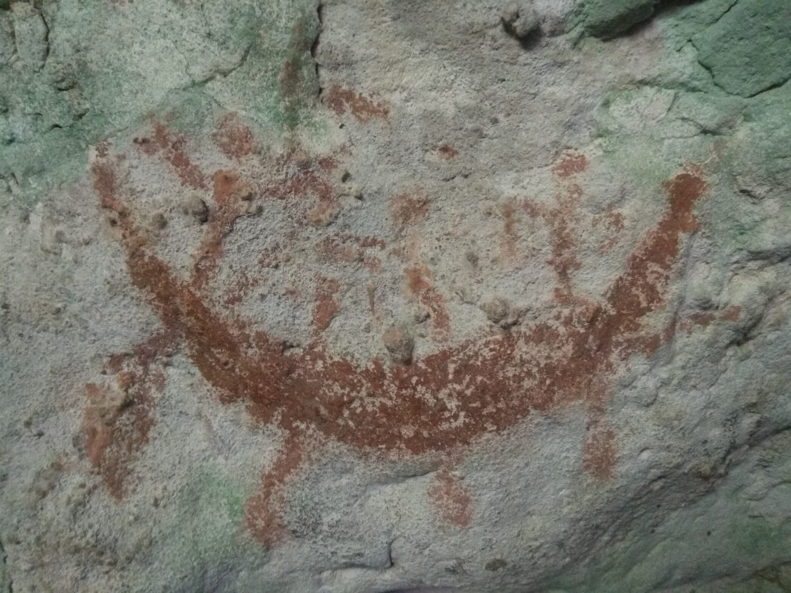 Lukisan Perahu di Liang Kabori Muna