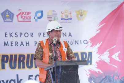 Hugua, Gubernur Sulawesi Tenggara, Melepas Ekspor Arang ke Tiongkok