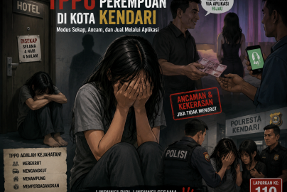 Ilustrasi Kasus TPPO Kembali Terungkap di Kendari, Dua Perempuan Diduga Disekap dan Dijual ke Pria Hidung Belang