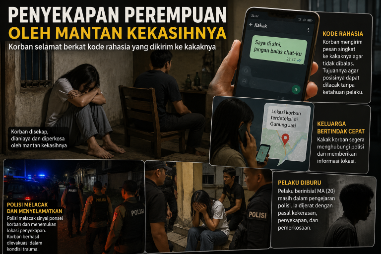 Kekerasan Seksual mantan kekasihnya di Gunung Jati, Kecamatan Kendari, Kota Kendari