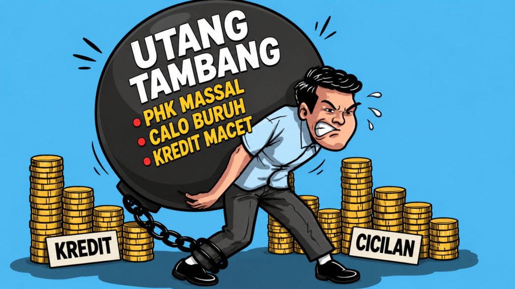 Karikatur Kredit Macet Pekerja Tambang